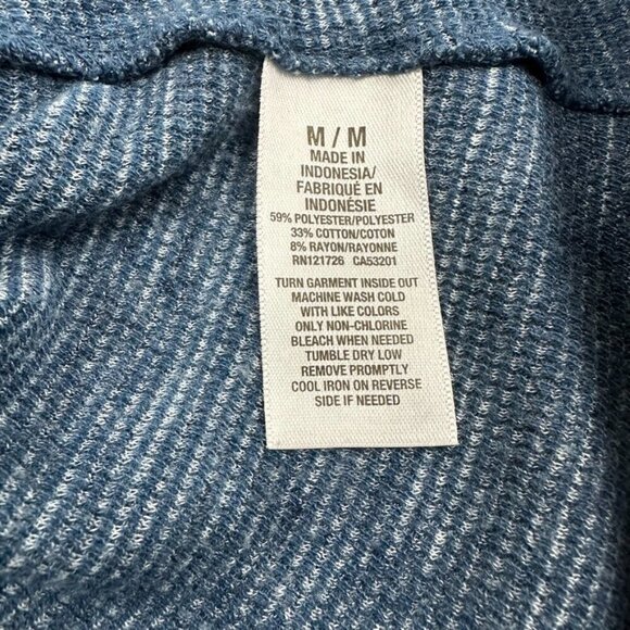 Aeropostale Blue Long Sleeve Cropped Tie Waist Jersey, M - Picture 7 of 8